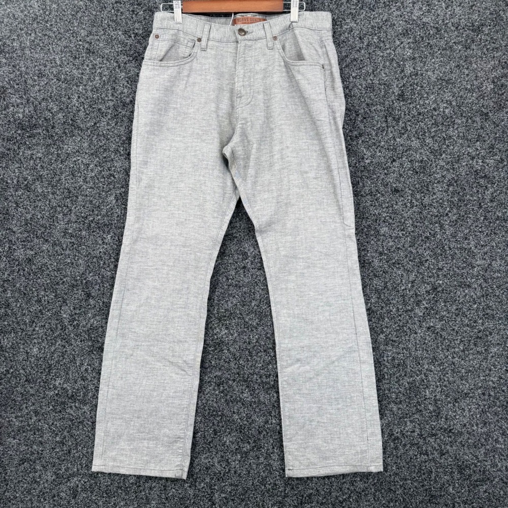 Agave Denim Waterman Relaxed Straight Pants Mens 33 Coco Melange Gray USA Made